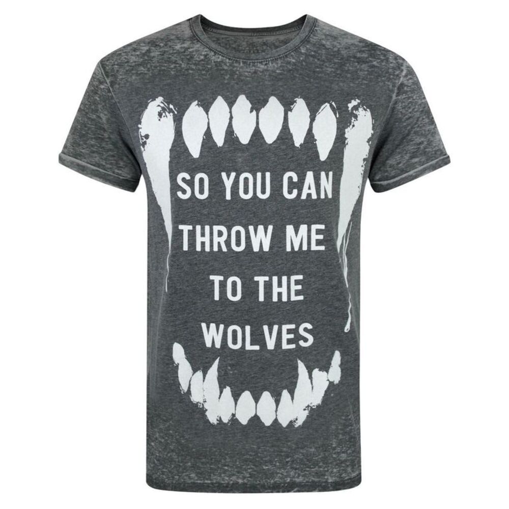 Bring Me The Horizon Mens Wolves Burn Out T-Shirt / Charcoal